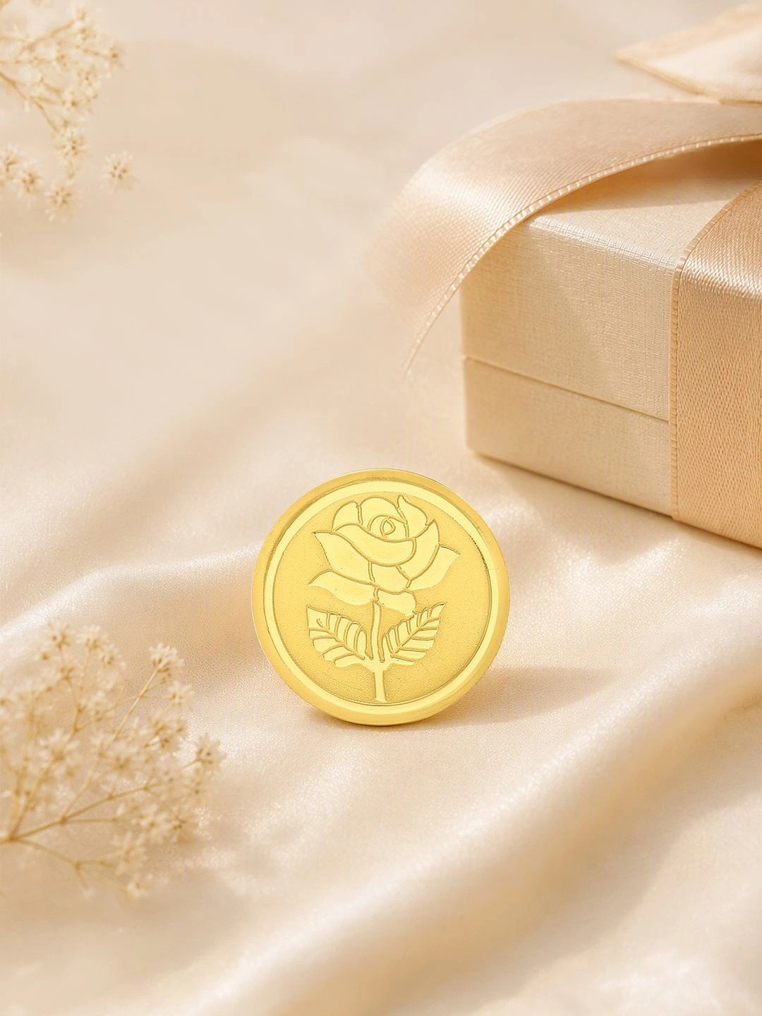 Malabar Gold & Diamonds 22KT 916 Purity Rose Gold Coin - 1 g
