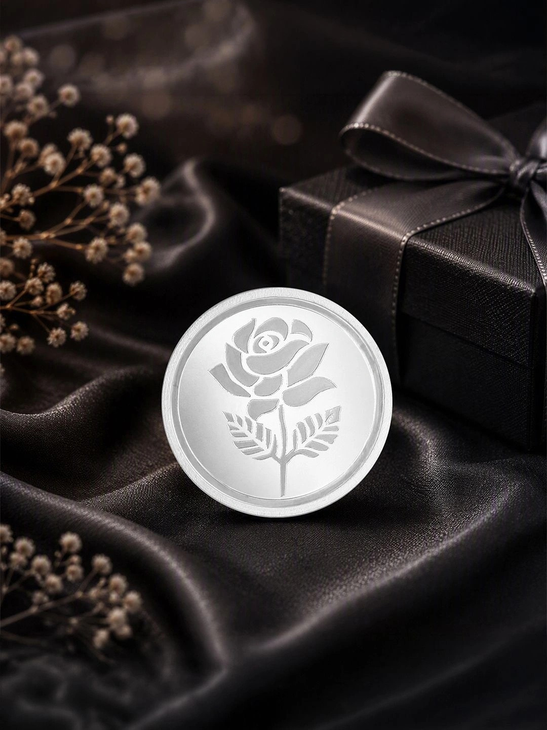 Malabar Gold & Diamonds 999 Pure Rose Silver Coin- 50g