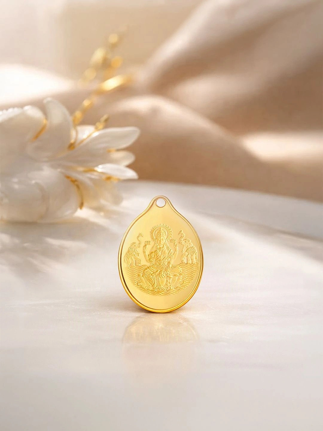 Malabar Gold & Diamonds Laxmi 999 Purity 24KT Gold Coin Cum Pendant - 1g