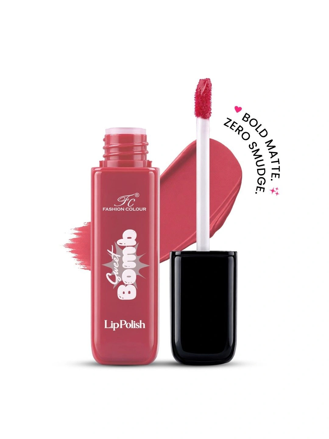 Fashion Colour Sweet Bomb Long Lasting Matte Liquid Lipstick - 4 ml - Fuchsia - 14