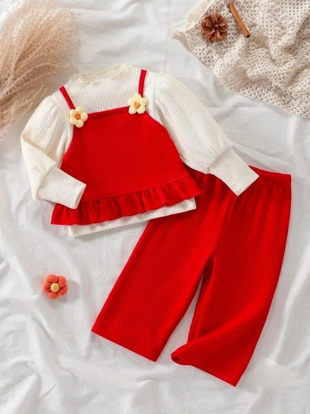 KIDSCUTE Girls Top with Trousers