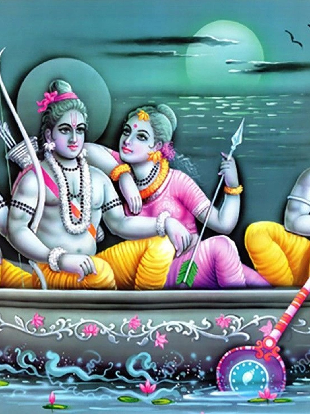 PnF Multicoloured Wood Religious Wall Paintings