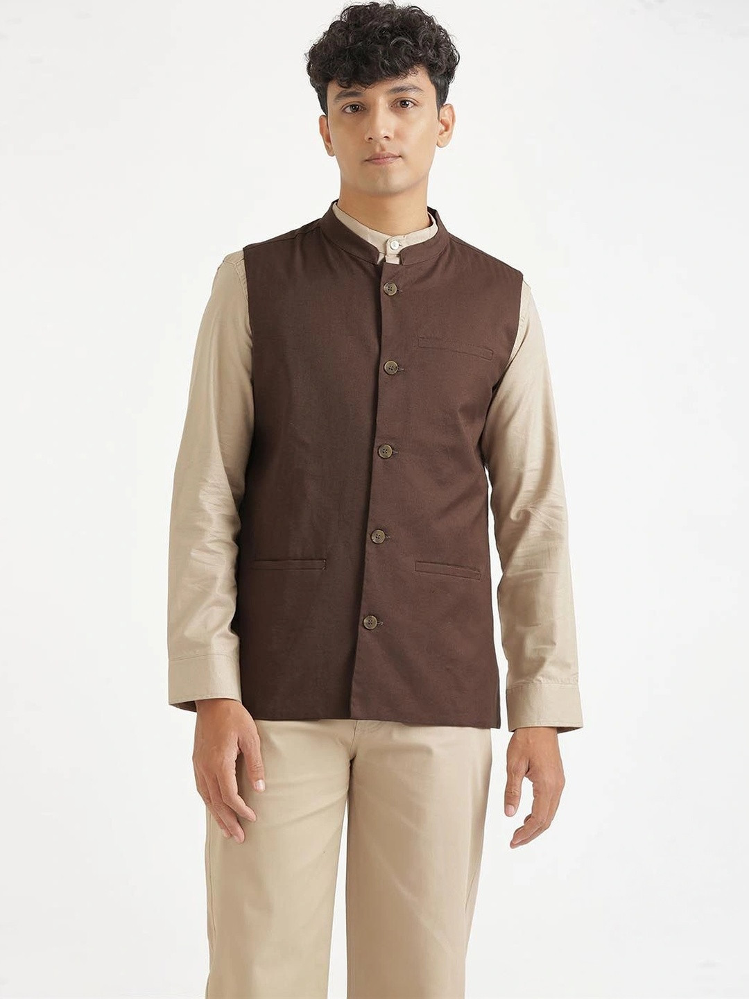 SAADAA Woven Breathable Nehru Jackets