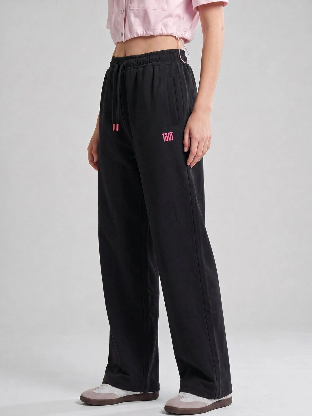 ONEOUT Women Wide Leg Brand Logo Training Track Pants
