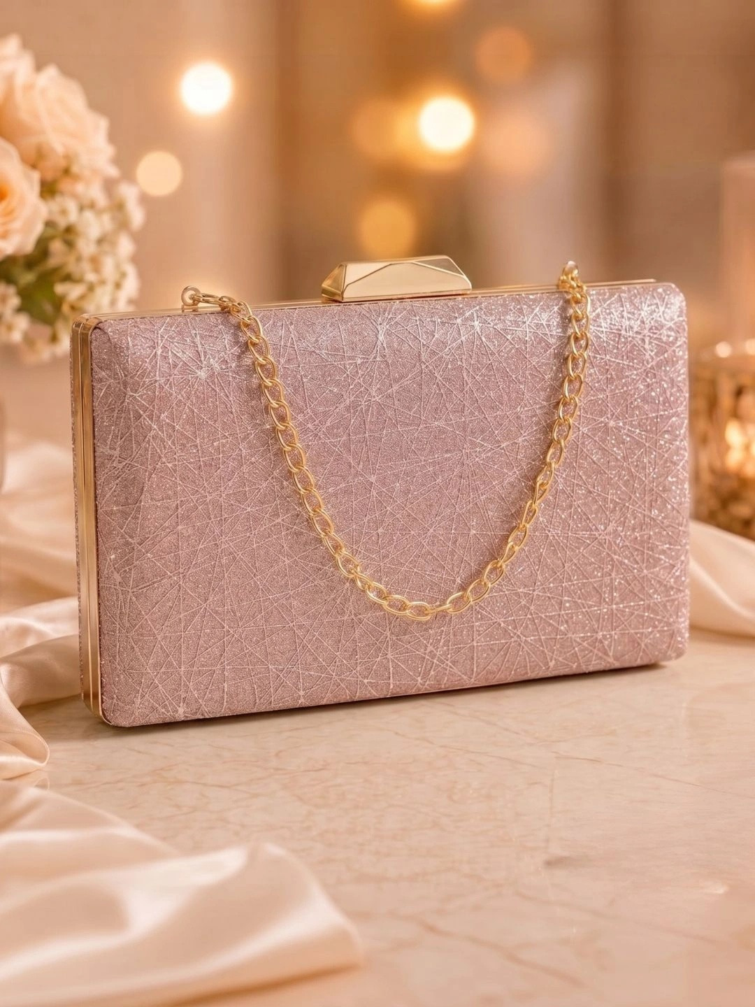 CRUSSET Textured Box Clutch