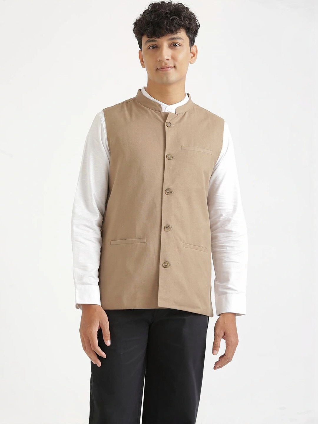 SAADAA Woven Breathable Nehru Jackets
