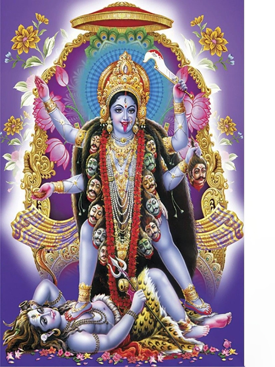 PnF Multicoloured Wood Religious Wall Paintings