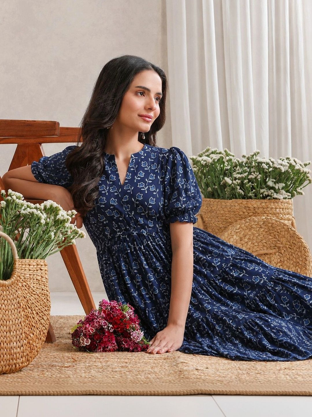 PRESHA Women Floral Printed Floral Anarkali Kurta