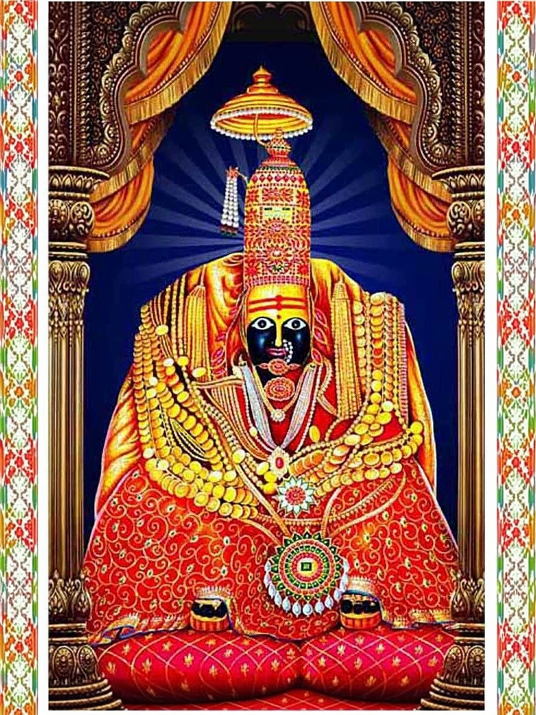 PnF Multicoloured Wood Religious Wall Paintings