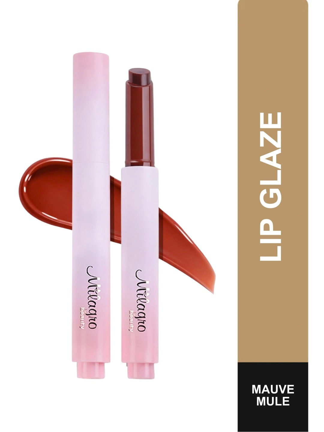 Milagro beauty Lip Glaze High Shine Gloss Balm With Shea Butter - 2.5 g - Mauve Mule