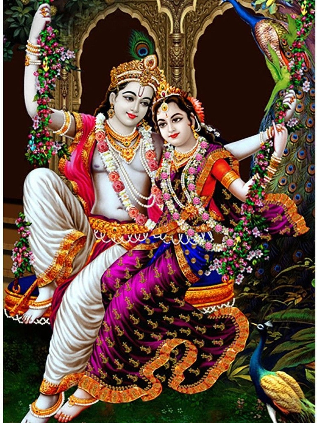 PnF Multicoloured Wood Religious Wall Paintings