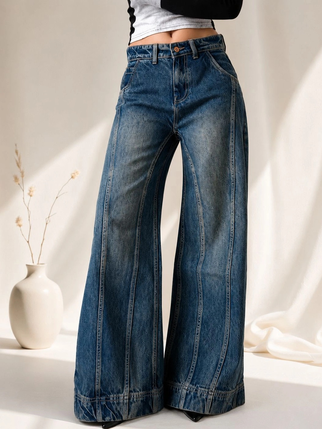 MAKPAK Women Lean Slim Fit High-Rise Jeans