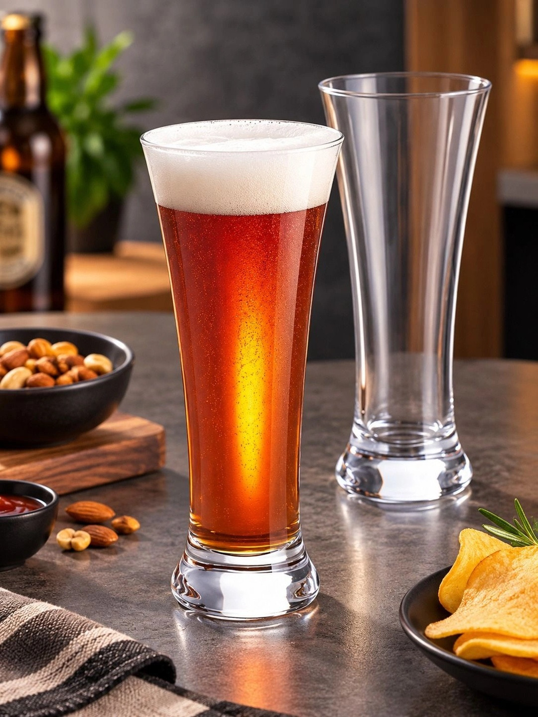 PrimeWorld Transparent Easy to Clean Glass Beer Glass Bar Glass