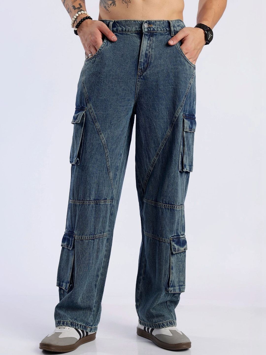 MODOMAN Men Mid-Rise Jeans