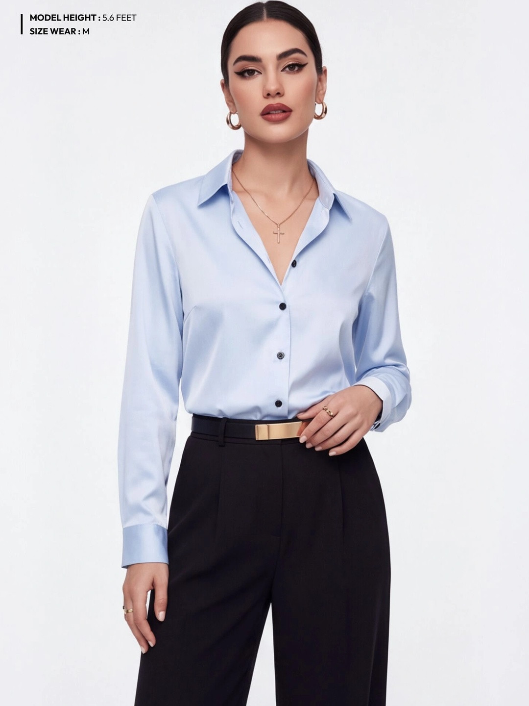 MOKARI Women Classic Slim Fit Formal Shirt