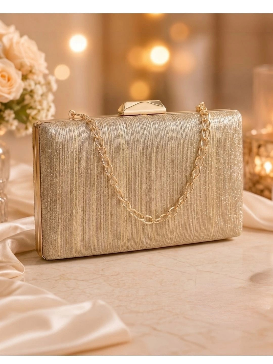 CRUSSET Embellished Box Clutch