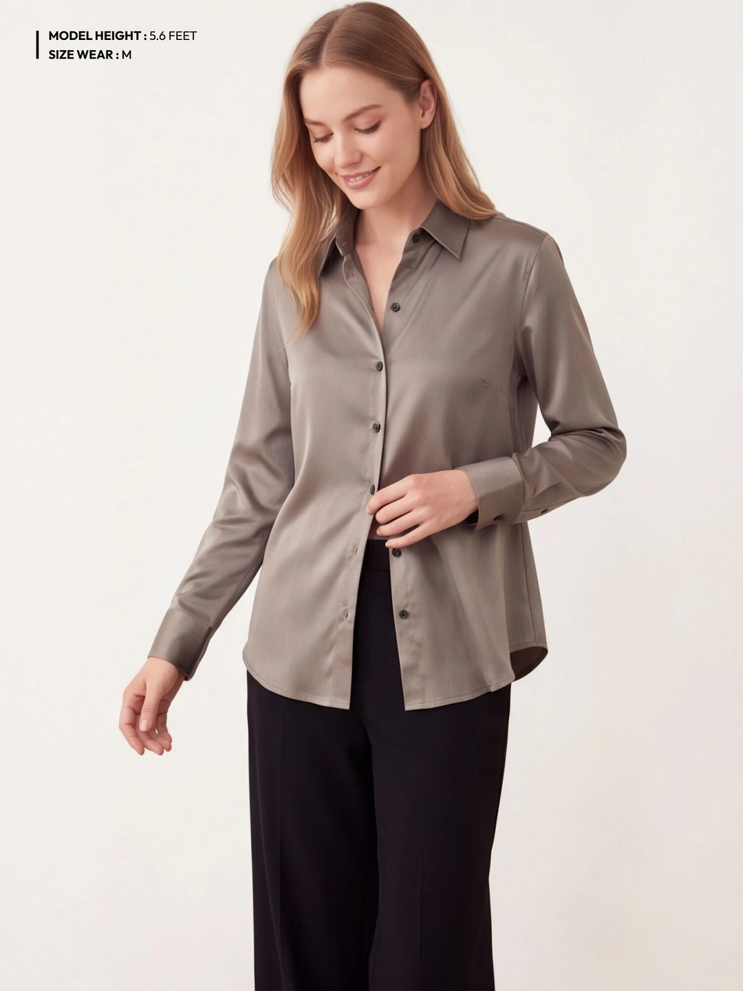 MOKARI Women Classic Slim Fit Formal Shirt