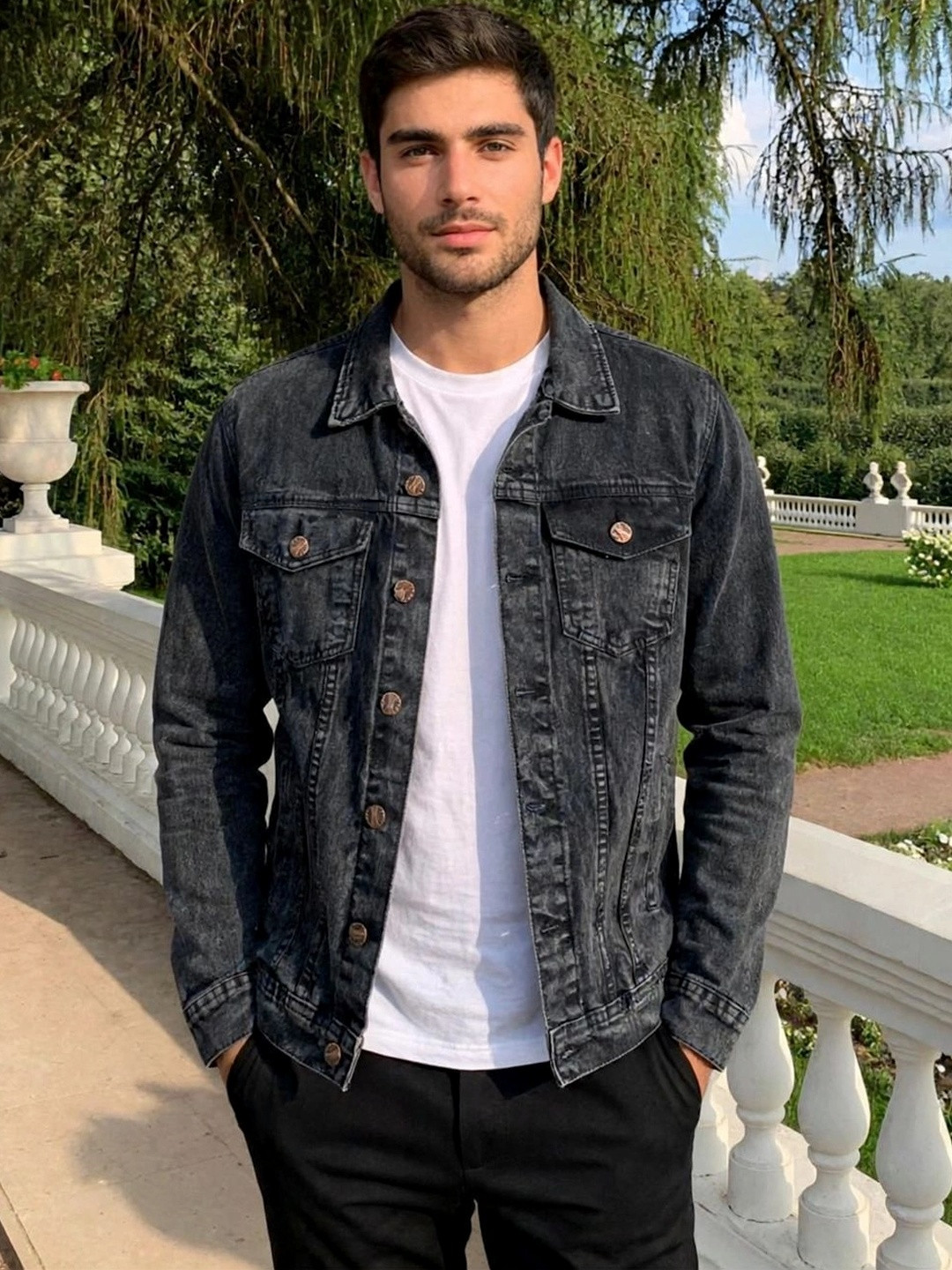 Metronaut Men Washed Outdoor Denim Jacket