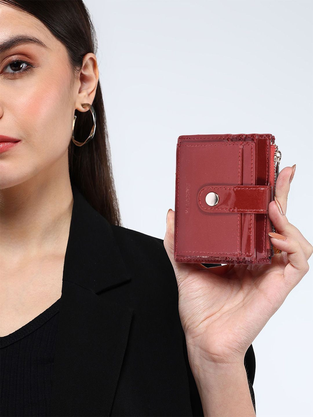 Sassora Unisex Solid Leather Card Holder
