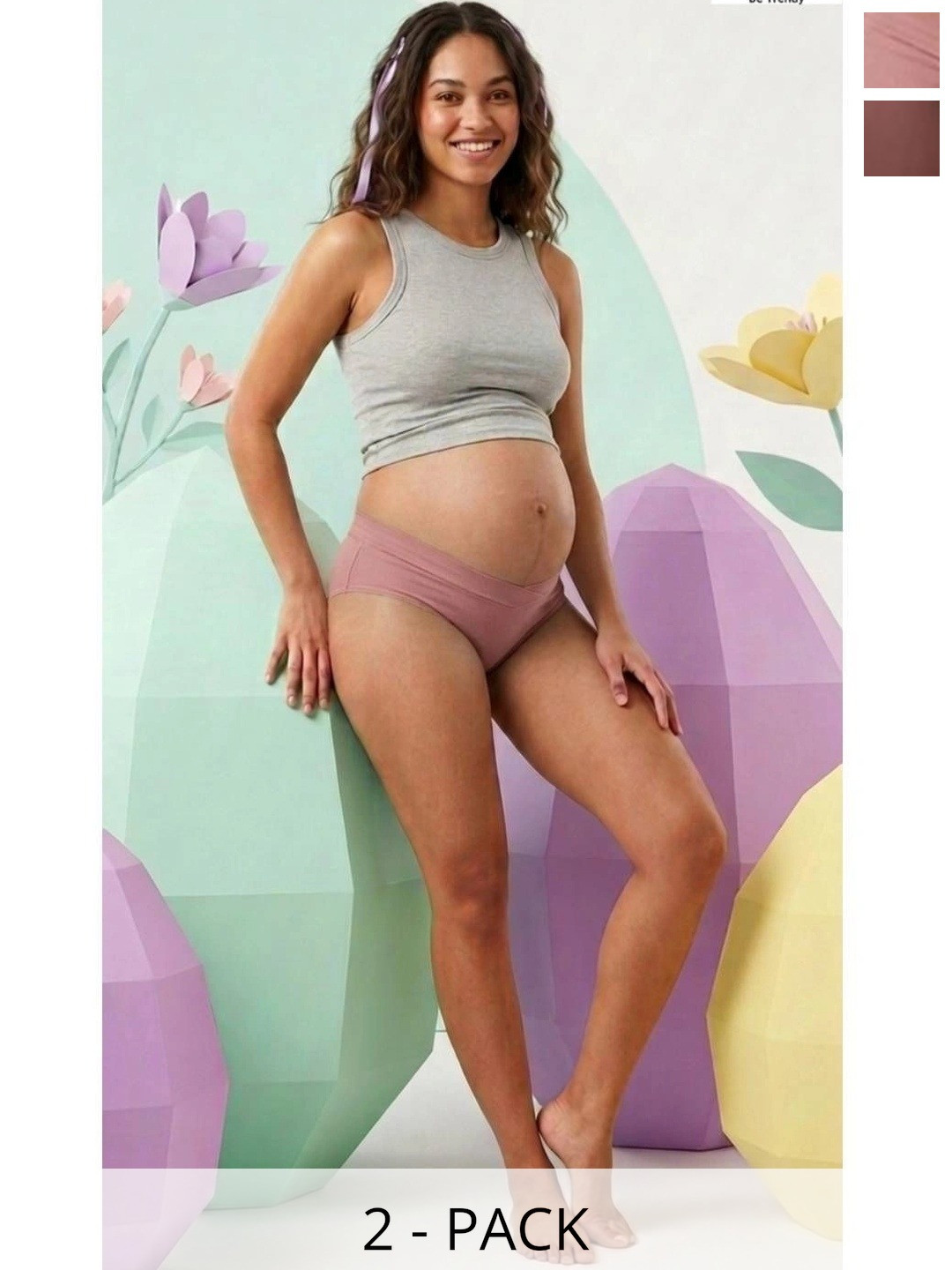 TRENDER Women Pack of 2 Cotton Maternity Briefs