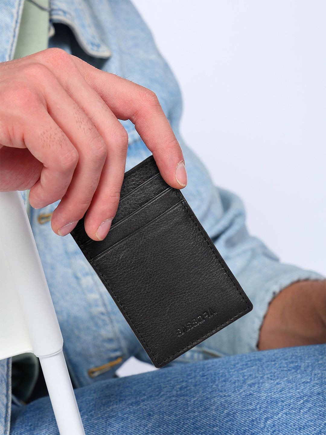 Sassora Unisex Leather Money Clip