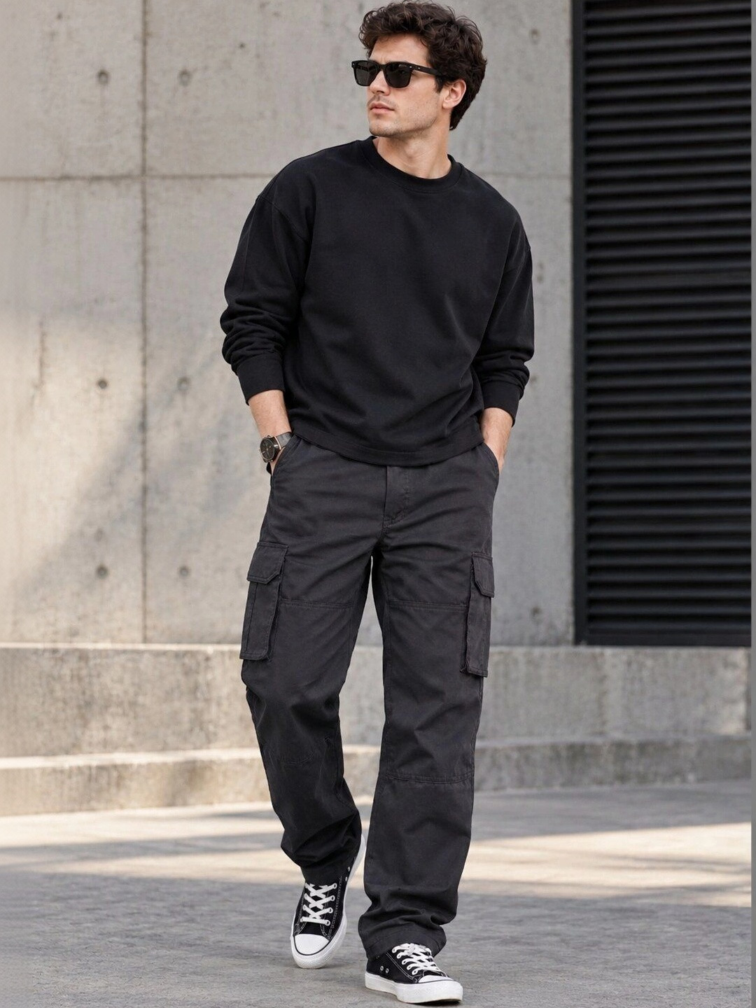 CUTOFF Men Easy Wash Cargos Trousers