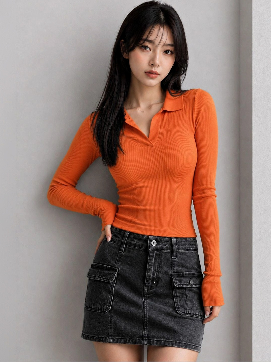 RAMIAAZ Cotton Long Sleeve Top