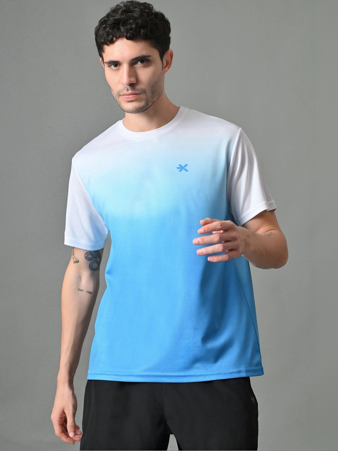 HRX by Hrithik Roshan Men Brand Logo Colourblocked T-shirt