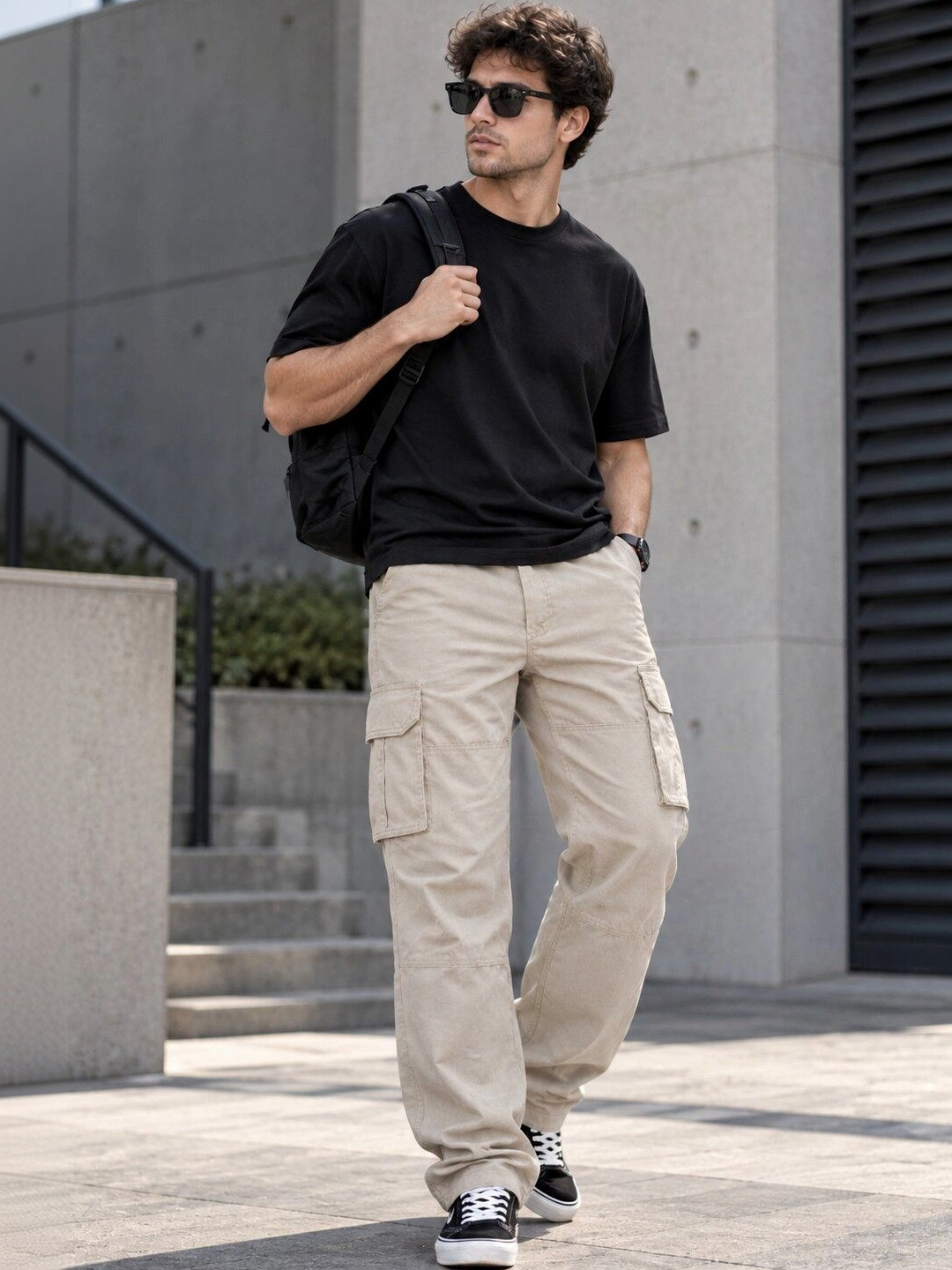 CUTOFF Men Easy Wash Cargos Trousers