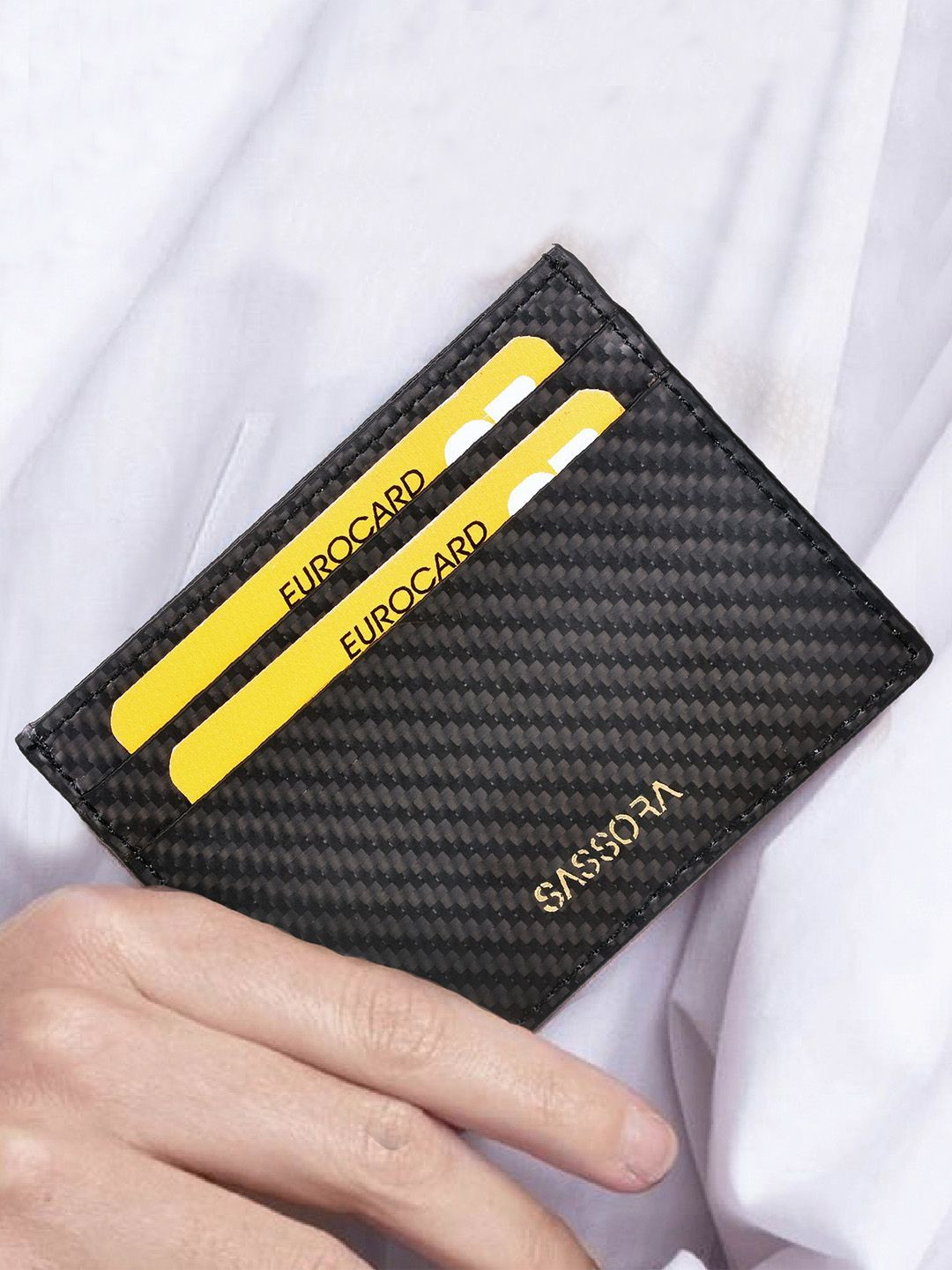 Sassora Textured Leather Card Holder