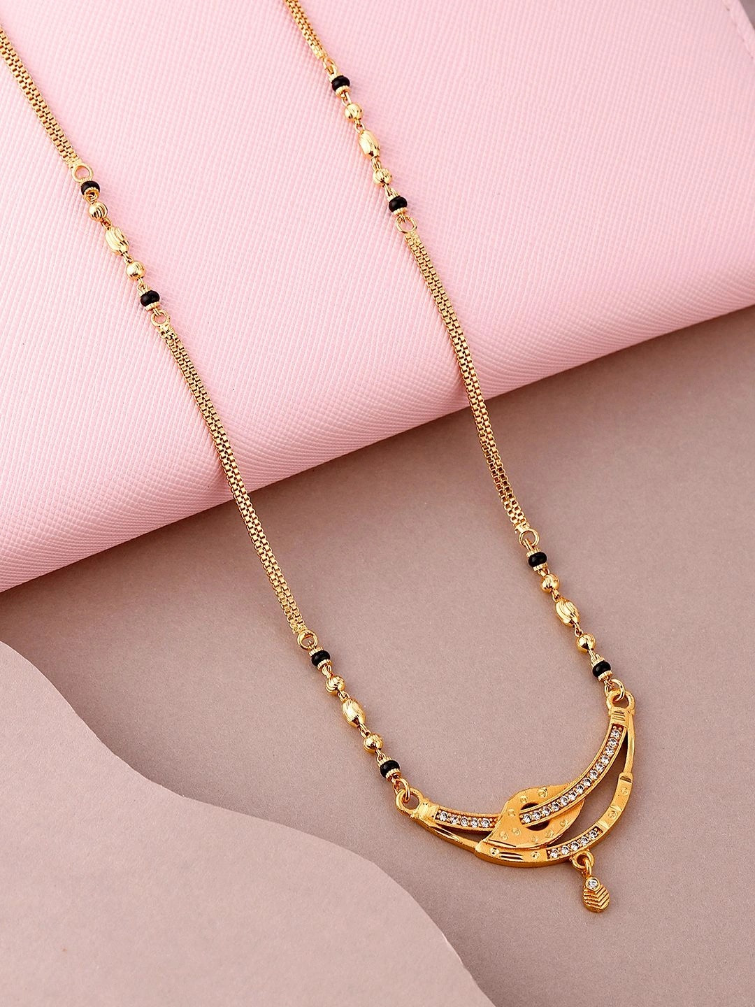 Mekkna Gold-Plated Pearls Mangalsutra