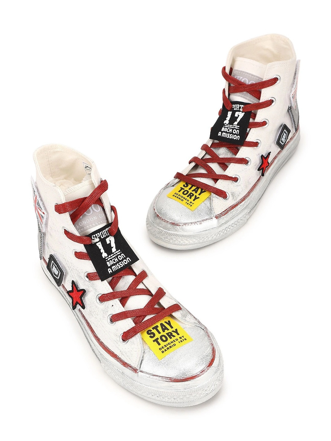 Woods Women Printed Leather High-Top Sneakers