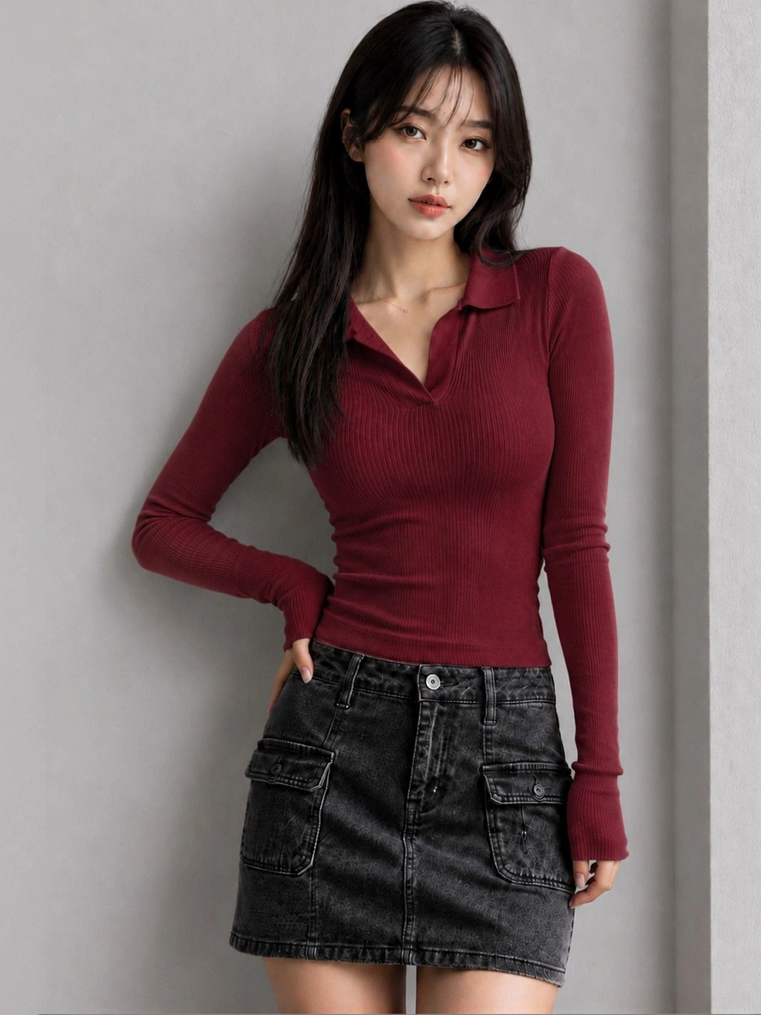 RAMIAAZ Cotton Long Sleeve Top