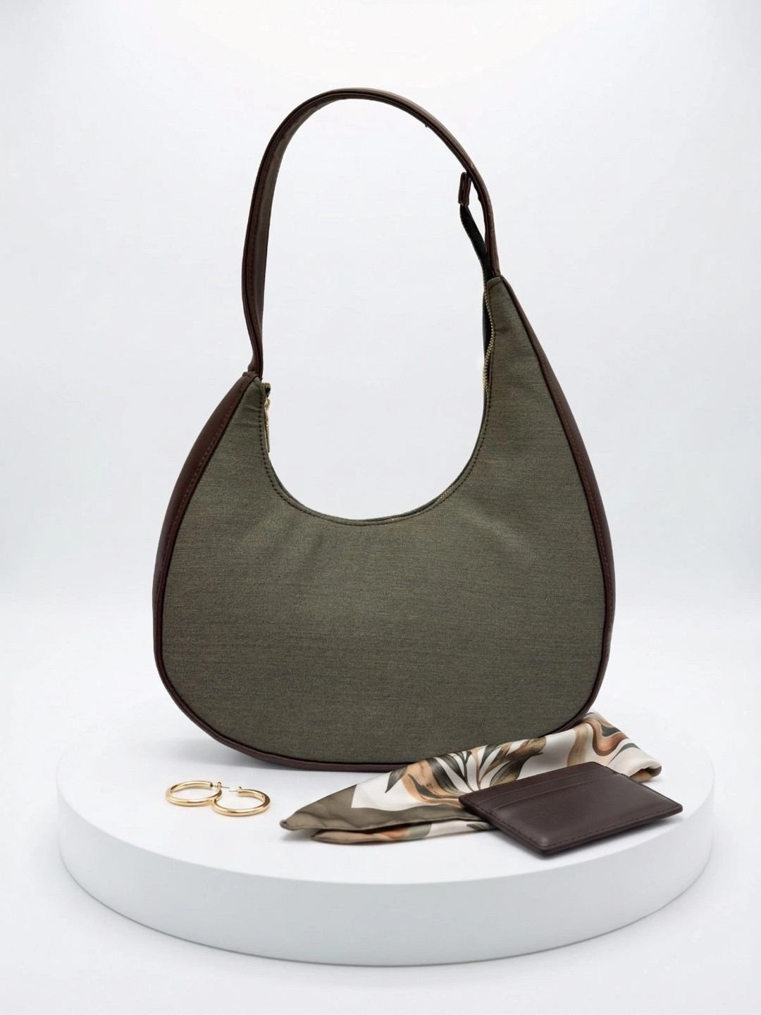 Anouk PU Half Moon Shoulder Bag