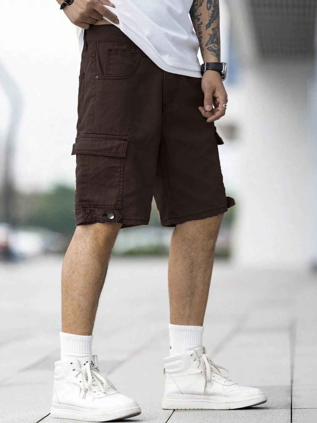 stylefabs Men Denim Cargo Shorts