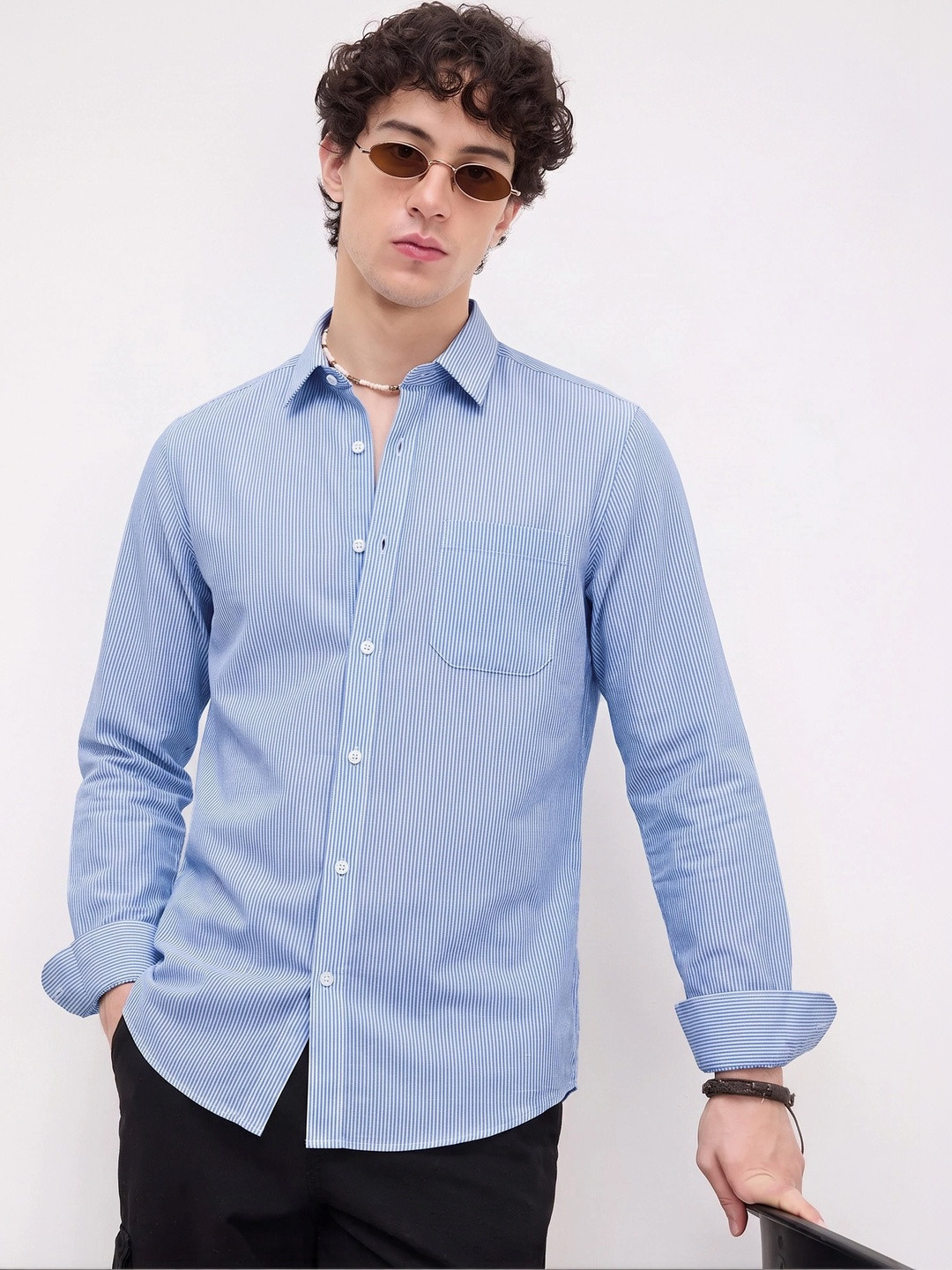 Ellishwear Men Custom Striped Casual Shirt