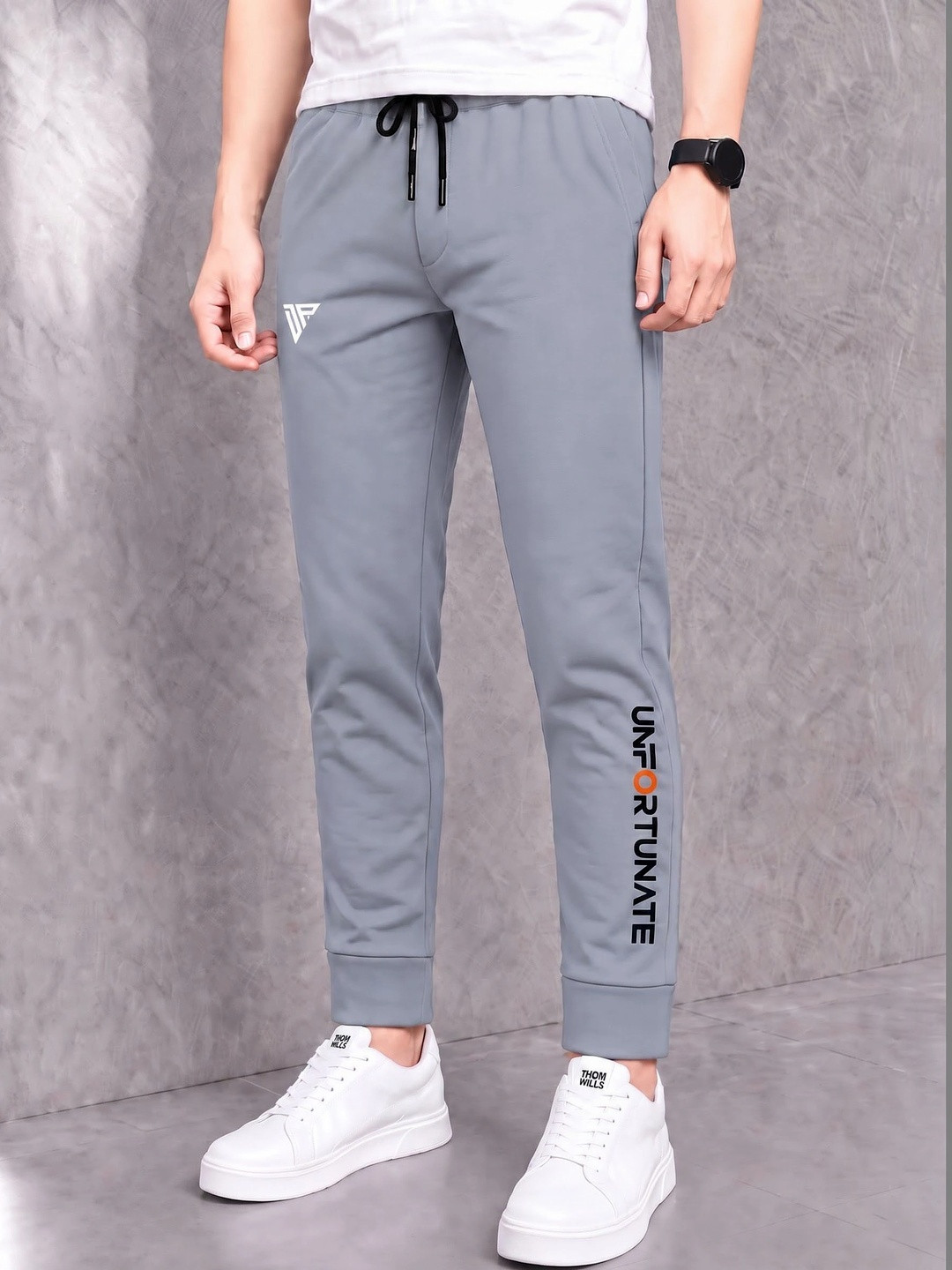 BAGHADBILLO Men Regular Fit Typography Training Joggers