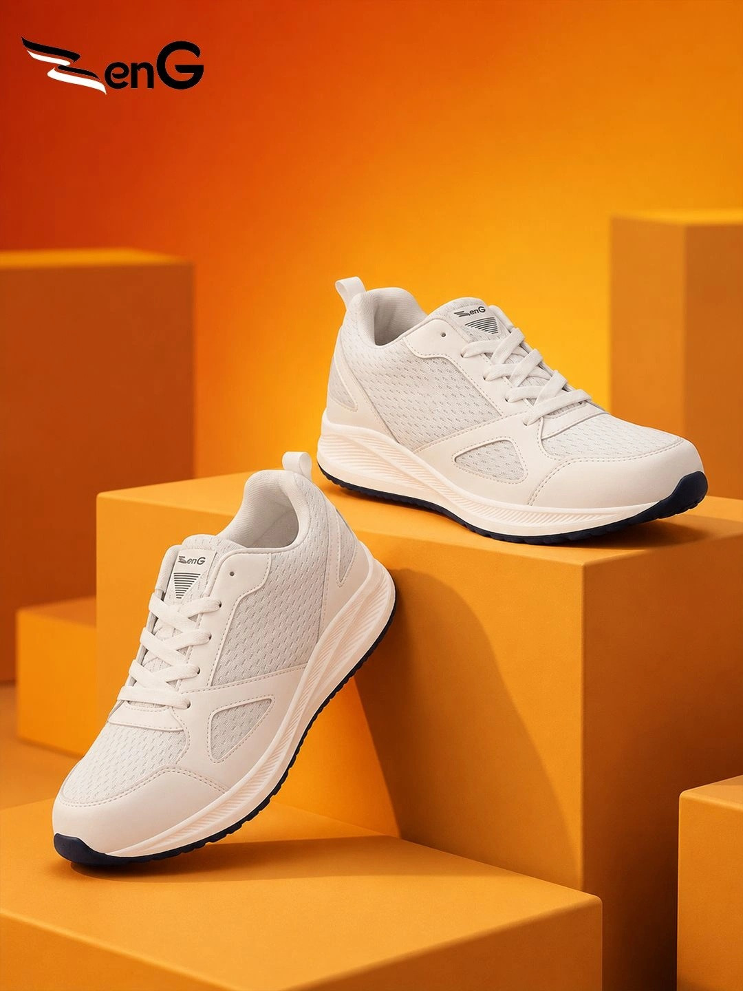 ZENG Men Mesh Running Non-Marking Shoes