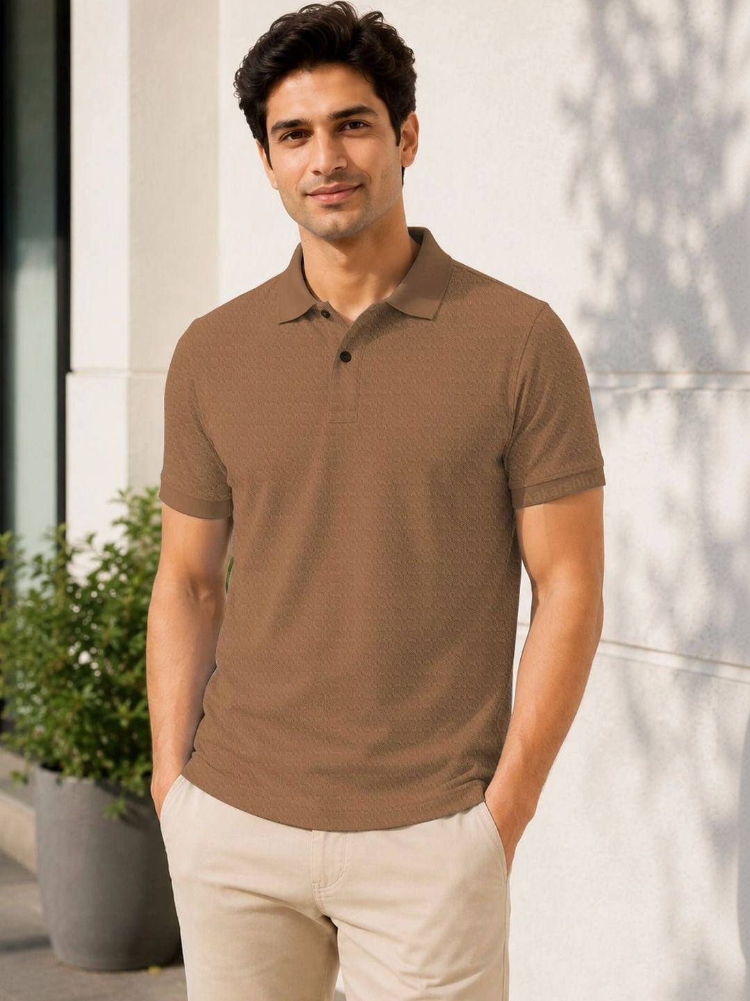 Aakarshini Men Polo Collar 3D Chassis T-shirt
