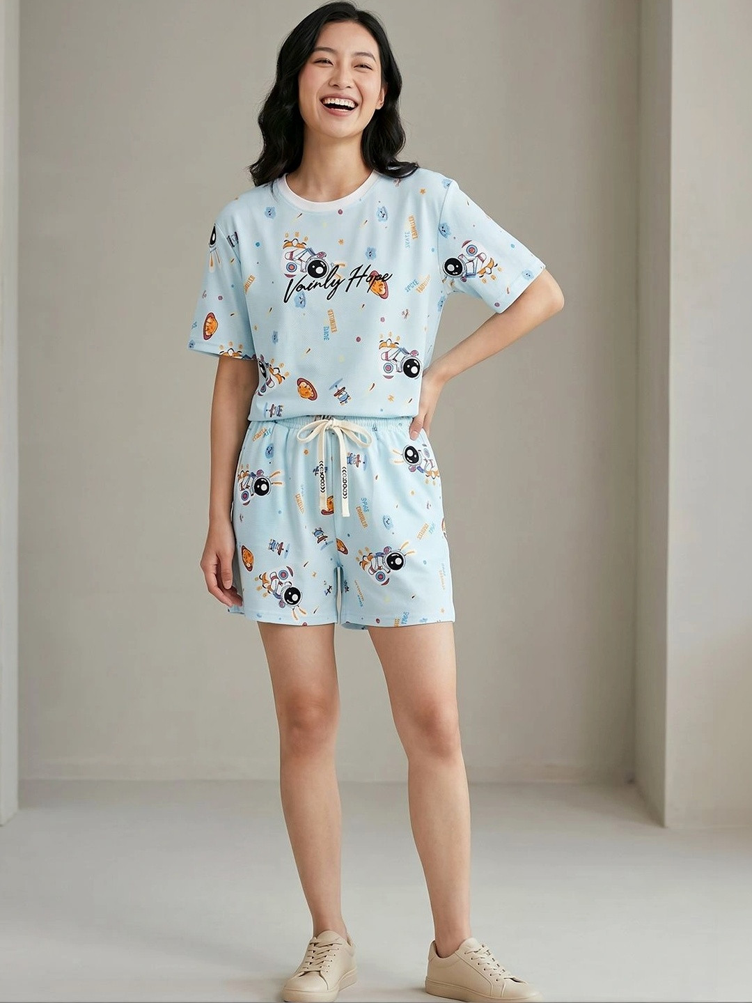 Lugo Women Printed Night suit