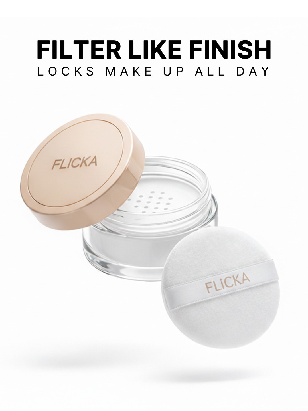 FLiCKA Dust It Off Matte Finish Translucent Loose Powder 7g - White
