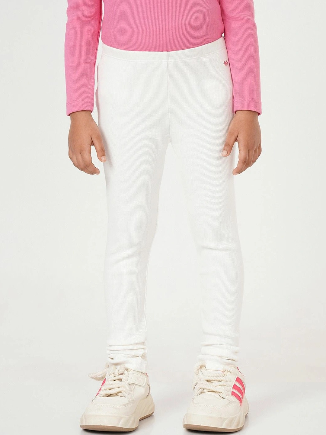Ed-a-Mamma Girls Self Design Pure Cotton Ankle Length Leggings