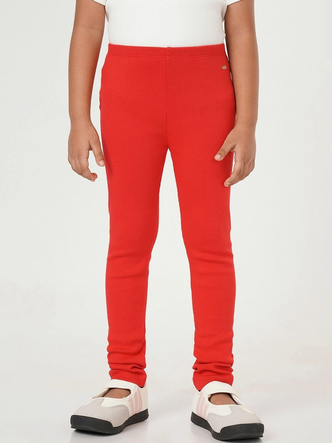 Ed-a-Mamma Girls Ribbed Pure Cotton Ankle Length Leggings
