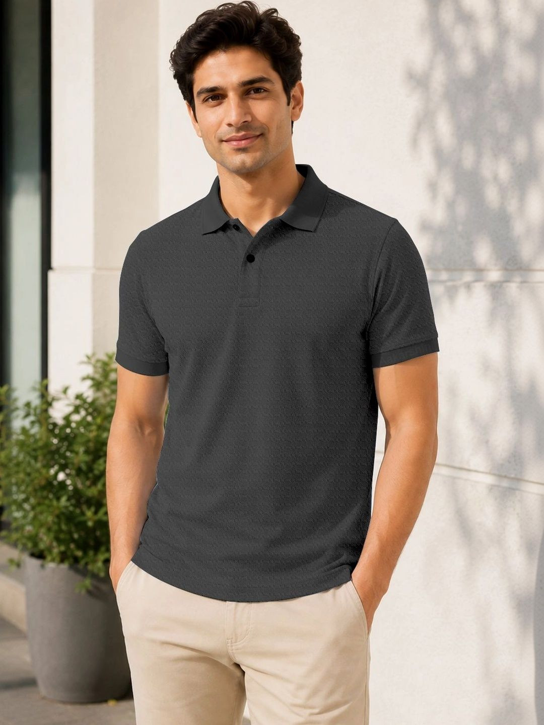 Aakarshini Men Polo Collar 3D Chassis T-shirt