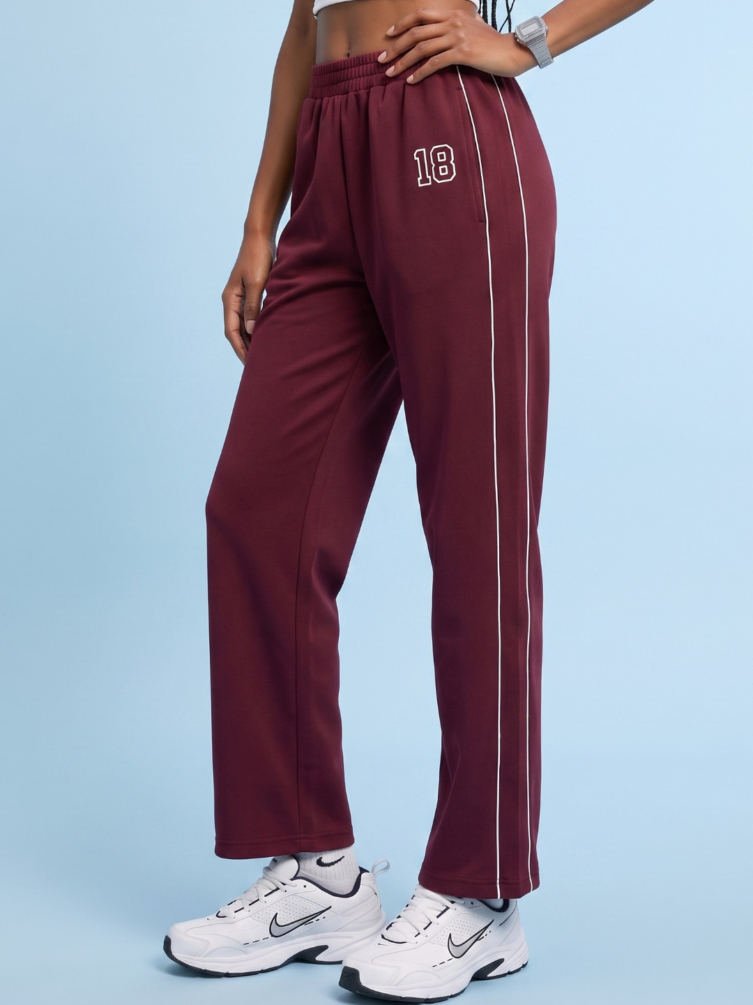 SPORT STREET by glitchez Women Straight Fit Track Pants
