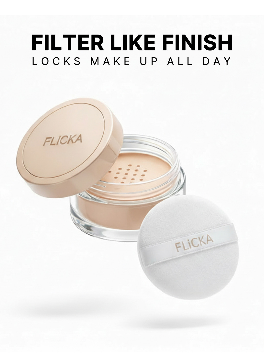 FLiCKA Dust It Off Matte Finish Translucent Loose Powder 7g - Skin