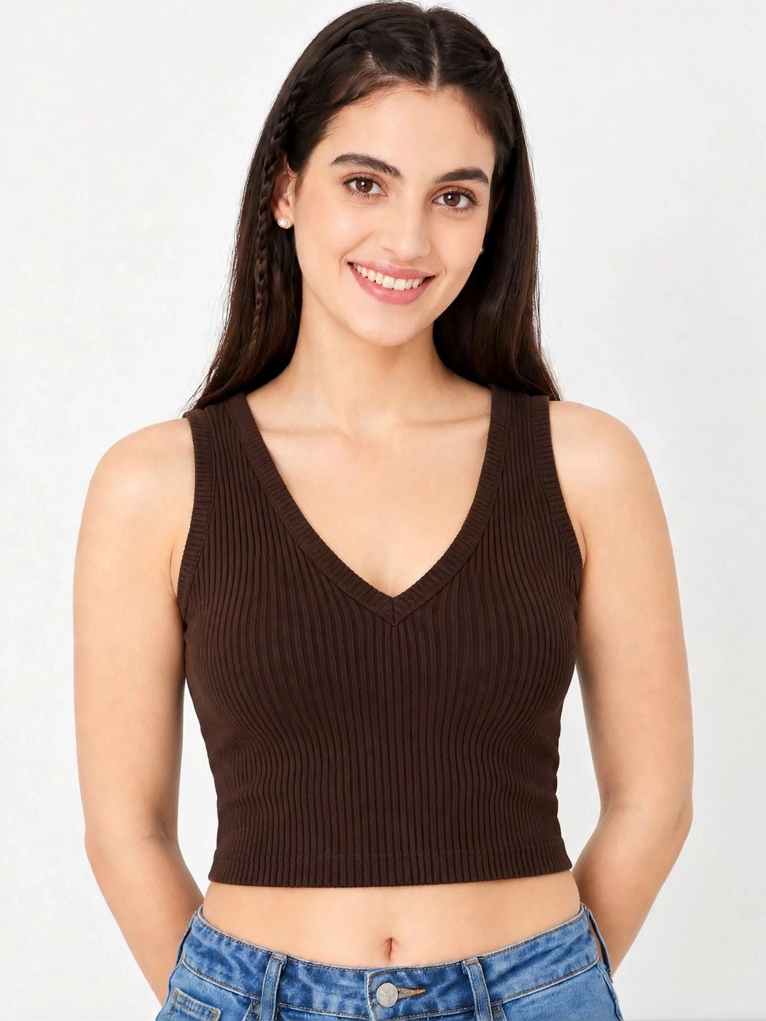 GLOWBERRY Cotton Blend Crop Top