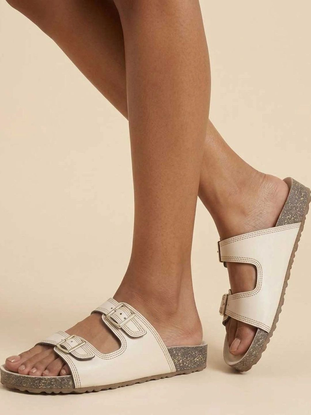CAI Women Duo Cream Sliders