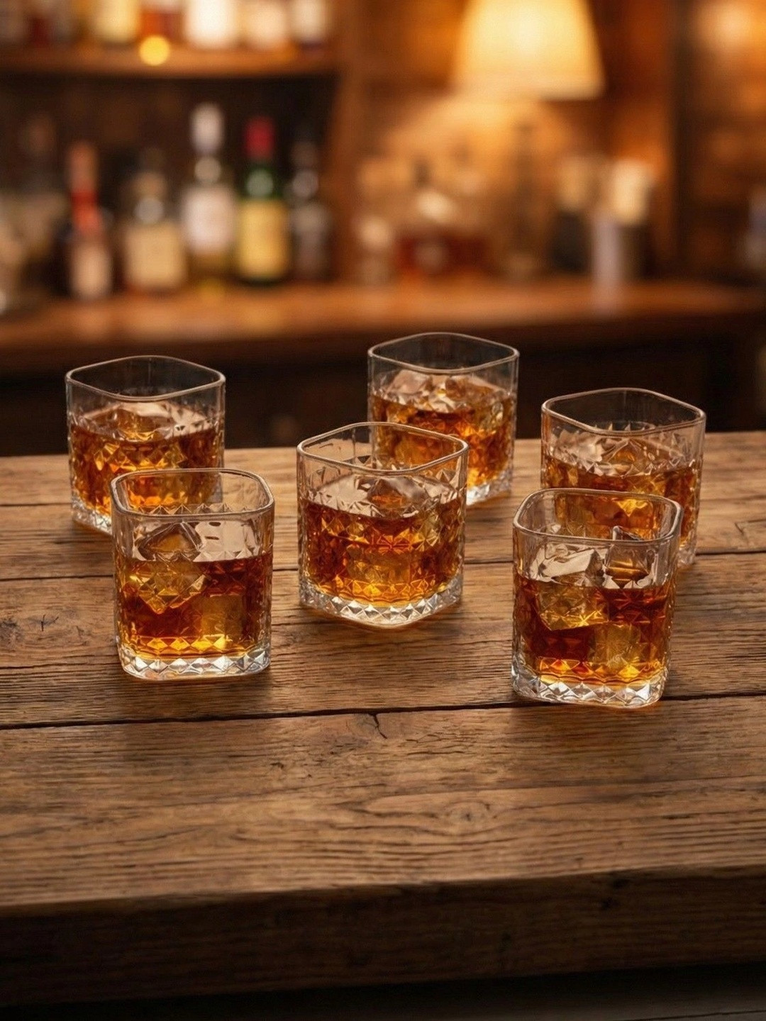 Troveas Transparent 6 Easy to Clean Glass Whisky Glass Bar Glass