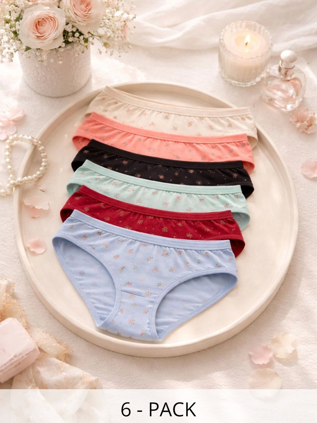 Roadster Women Pack of 6 Printed Anti Bacterial Bikini